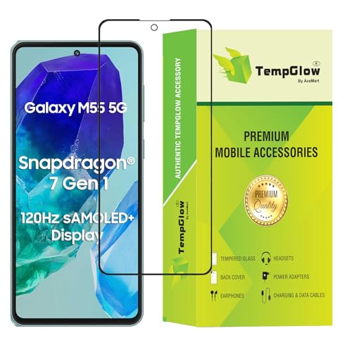 Image of Screen Protector for Samsung Galaxy F55 5G | M55 5G (Black) Tempered Glass Edge-to-Edge 6D Screen Guard With Installation Kit.