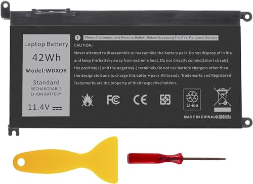WDX0R 42WH Batteria di ricambio per Dell Inspiron 13 15 5000 7000 Series 5570 7579 7378 5567 7573 5565 5379 5378 5770 5568 Latitude 3189 3390 P58F P69G 3CRH3 WDXOR 11.4V