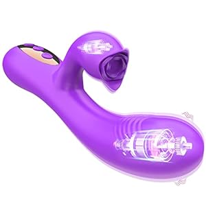 G-punkt Vibrator Sexspielzeug Vibratoren mit 1 Knopf Orgasmus + 10 Vibrations für Frauen Dildo Sex Toys Rose Vibratoren für Sie Klitoris Erotik Sex Spielzeug für die Frau und Paar (Lila)