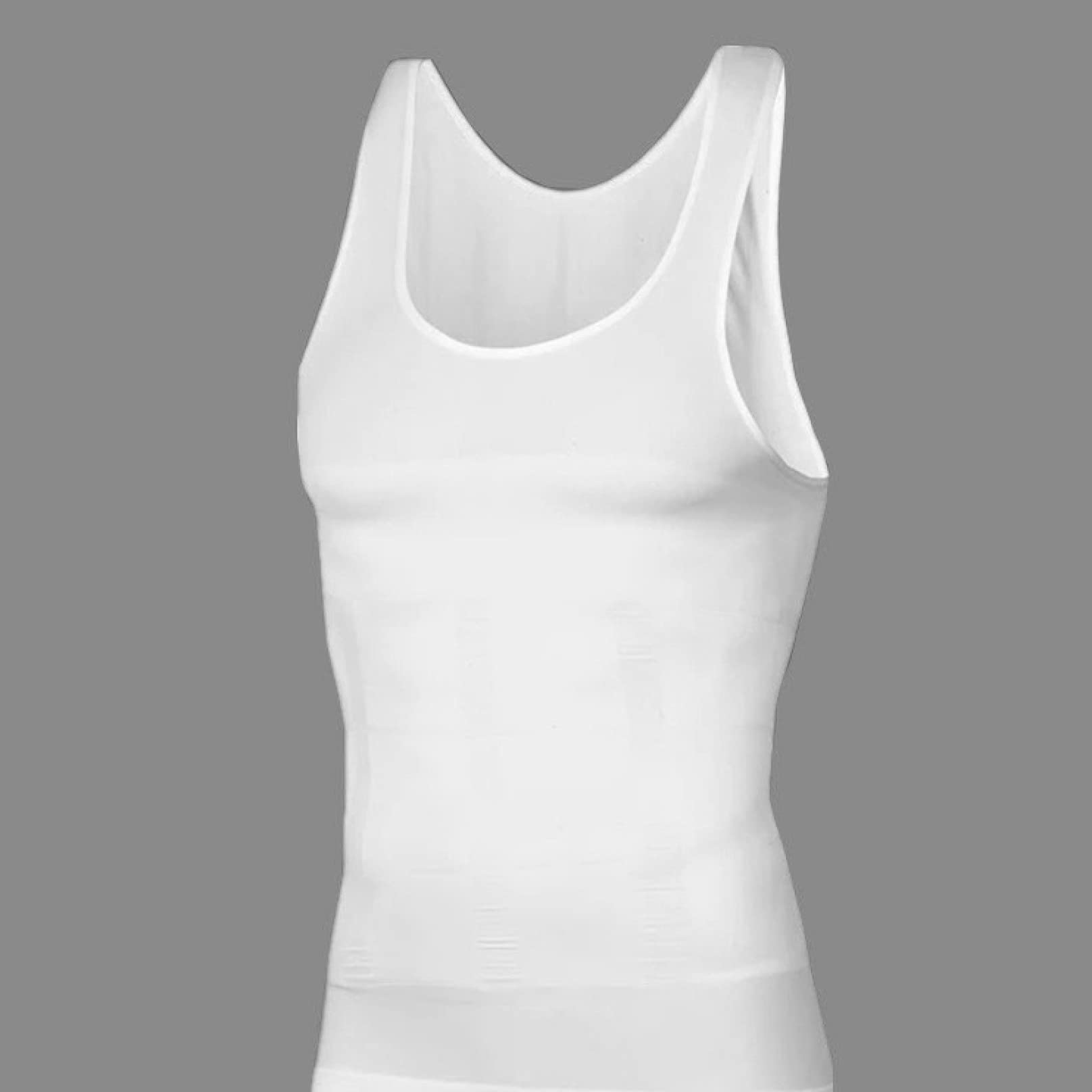 Herren bauchweg-Shapewear-kompressionshemden mit Rundhalsausschnitt – Enge Fitness-Body-Shaper-unterhemden für den Sport im fitnessstudio