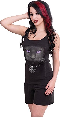 Spiral - Bright Eyes - 4Pc Gothic Pyjama Set - XXL Black