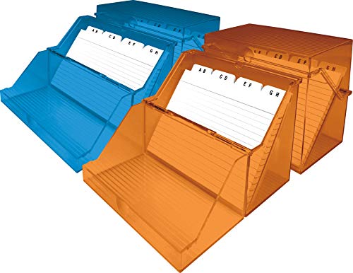 Helit H6904840 - Kleinkartei „the index“, DIN A8, quer, orange transluzent, 1 Stück