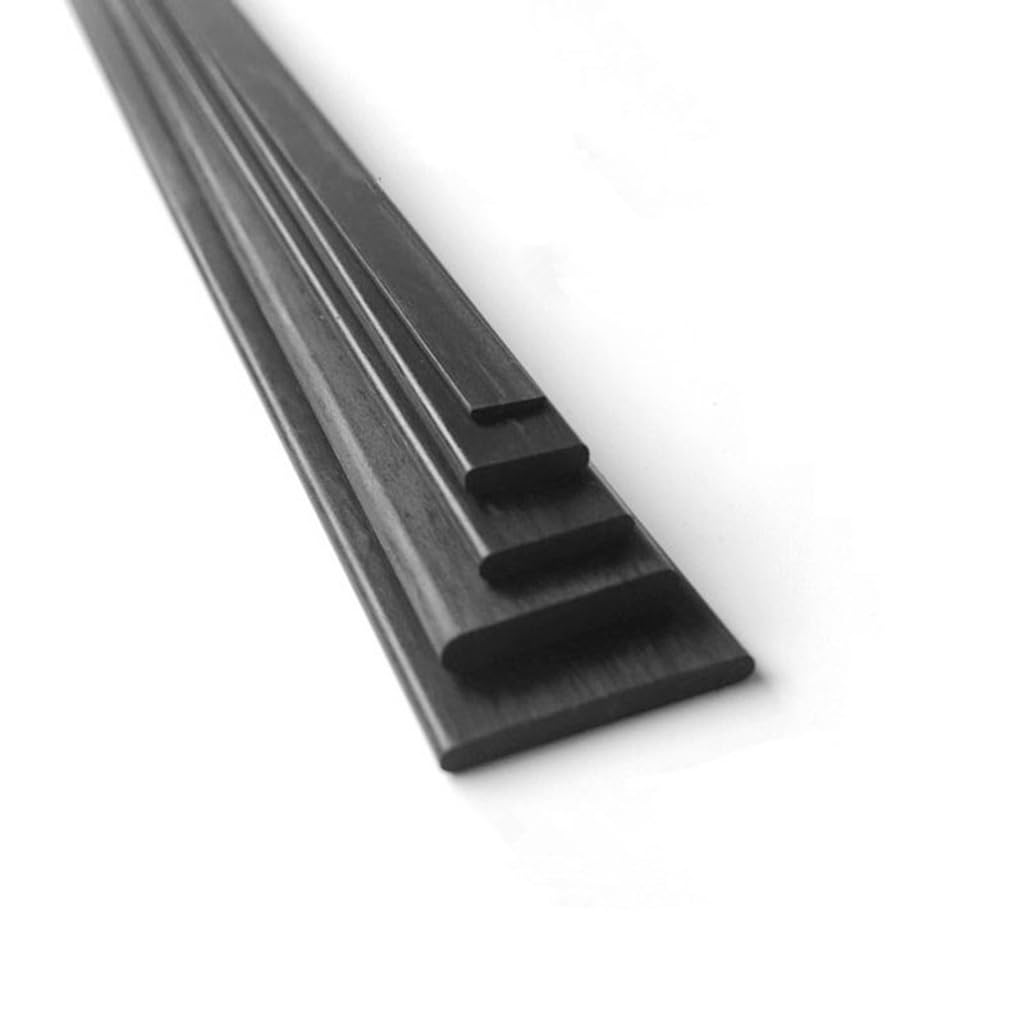 10 fogli in fibra di carbonio, lunghezza 1000 mm, strisce(10pcs 0.6x3x1000mm)