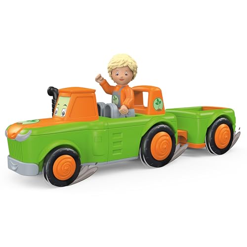 Tracteur Frank Farmy 0147 avec remorque et figurine amovible pour enfant