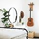 VINCOURNA Gitarrenhalter für die Wand, 2er-Set Gitarren Wandhalterung mit Regal, Wandhalterung Gitarre, Wandhalter Gitarre, Gitarrenhalter für Akustikgitarre, Bass, E-Gitarre, Ukulele - Karbonisiert S