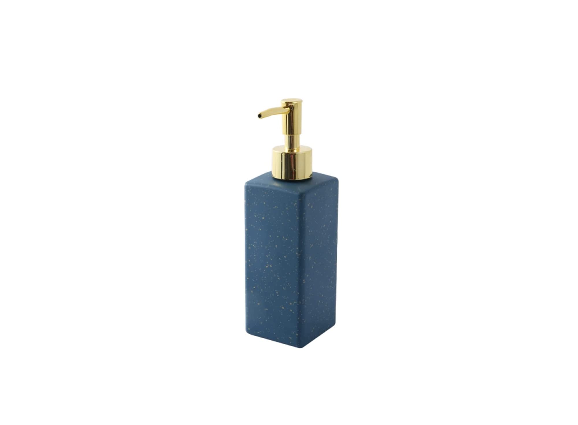 soap dispenser， Soap Dispensers 380ml Dispenser Glass Empty Bottle Conditioner Shampoo Detergent Container Lotion(Blue)