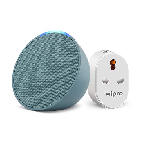 Echo Pop (Green) Smart Home combo with Wipro 16A Smart Plug
