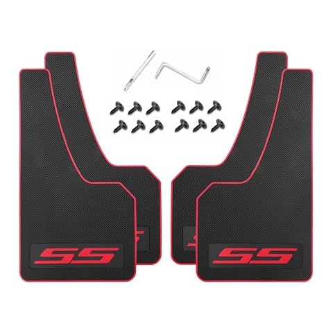 4 Pcs SS Car Mud Flaps Reflective Soft Rubber Splash Guards Rubber mud Guard Car Safety Warning Reflective Mud Flaps No Collision for Universal Vehicle Modified Car (SS) Cover