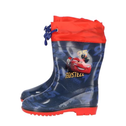 Disney Cars Lightning McQueen Kinder Jungen Gummistiefel Regenstiefel, Farbe: Blau, Größe der Schuhe: 24 Disney Cars Lightning McQueen Kinder Jungen Gummistiefel Regenstiefel, Farbe: Blau, Größe der Schuhe: 24