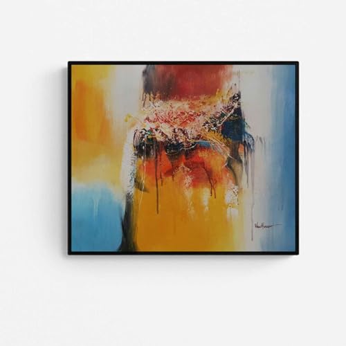 Tableau abstrait peinture à l'huile sur toile de coton de 60 x 50 cm