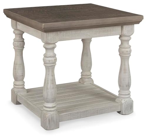 Image of Signature Design by Ashley Havalance Farmhouse End Table, Two-Tone Wood
