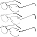 Eyekepper Metal Frame Spring Hinged Arms Reading Glasses 3 Pair Valupac Metal Readers +1.75