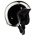 Produktbild Bandit Helmets Jethelm Glanz schwarz, Motorradhelm ohne ECE mit Sonnenschild, Sports-Farbe:glossy black;Größe:M(57-58cm)