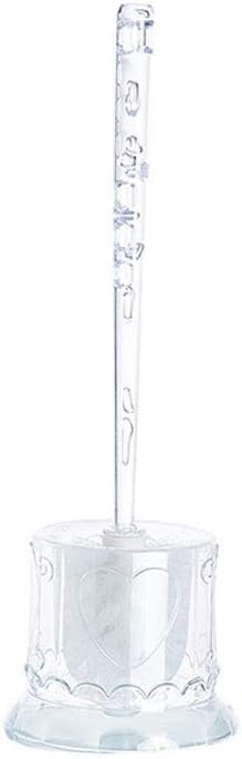 Toilet Brush Holder Toilet Brush and Bracket, Manual Long-Handled Cleaning Tool for Home Bathroom, Round Brush, Strong Cleaning Power,Toilet Brush with Holder