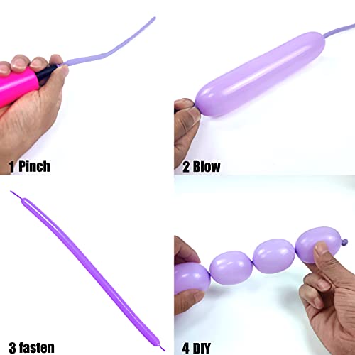 Image of Pastel Long Balloons Premium 260 Twisting Animals Magic Balloons for Birthday Kids Wedding Party Supply 100pcs (Pastel Multi)