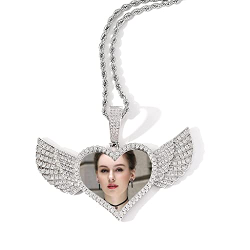 Custom Necklace Picture Necklace Memory Pendant Personalized Photo Pendant Angel Pendant 18k Gold 5A+ Cubic Zirconia Hip Hop Jewelry2