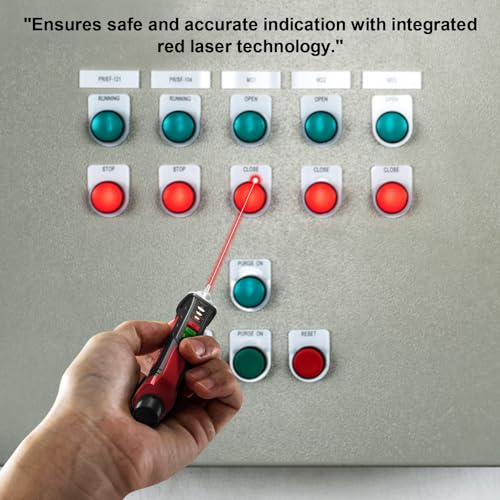 Image of NJTY Voltage Tester,Non Contact Voltage Tester,12V-1000V /48V-1000V Dual Range,Electrical Tester,Integrated LED Flashlight and red Indicator Light