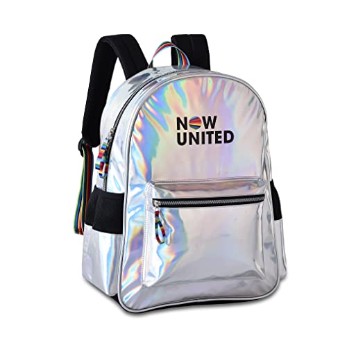Kit Mochila Now United Holográfica + Estojo Box 36 Elásticos Original Juvenil Escolar Coleção Nova +