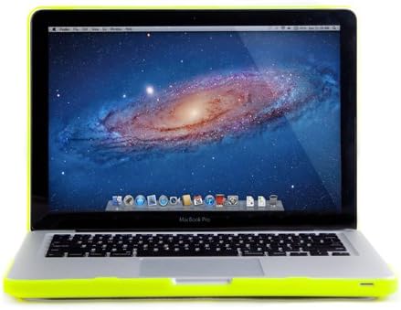 MacBook Pro Crystal 13 inch Case, GMYLE 2 in 1 Bundle Deal Neon Yellow Hard Shell Protective Cover with Keyboard Cover