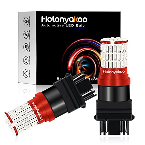 Holonyakoo 3157 Led Bulbs 3156 3056 3057 4157 4057 Led Light Bulbs For Brake Light Bulb Switchback Turn Signal Bulb Reverse Lights Parking Light Bulbs Drl Dc10-30V Brilliant Red (Set Of 2) #TOP4