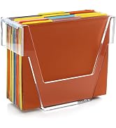 Clear Acrylic Hanging File Organizer – Letter Size, No Assembly, Great For Desk & Office
