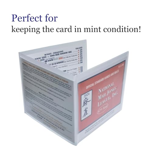 image for aoG Mahjong Cards 2 Piece Protector Cover (Large Print) for National M