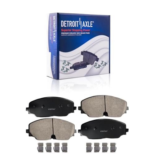 Image of Detroit Axle - Front Brake Kit for Volkswagen 2018-2022 Atlas 2020-2022 Atlas Cross Sport, 13.19 inch inch Disc Brake Rotors Ceramic Brake Pads with Hardware 2021 Replacement