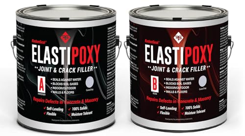 ElastiPoxy Joint & Crack Filler Kit (2-gal) – High-Strength Repair Filler for Floor-to-Wall Joints, Expansion Joints, Saw Cuts, Cracks in Concrete Block Walls, & Spalled Concrete