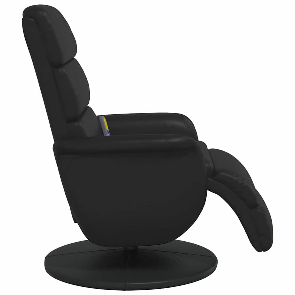 Fauteuil canapé Relax électrique motorisé inclinable pivotant Ajustable Noir en Simili Cuir, Repose Pied, télécommande, Salon Chambre Bureau