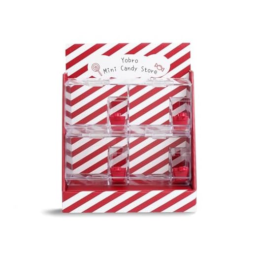 YOBRO Mini Candy Store,Retro Mini Candy Dispenser,Candy Bar Snacks Dispenser with Scoops,Candy Storage Sweets,Food Acrylic Bins Mini Sweet Store