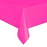 Neon Pink Plastic Tablecloth, 108