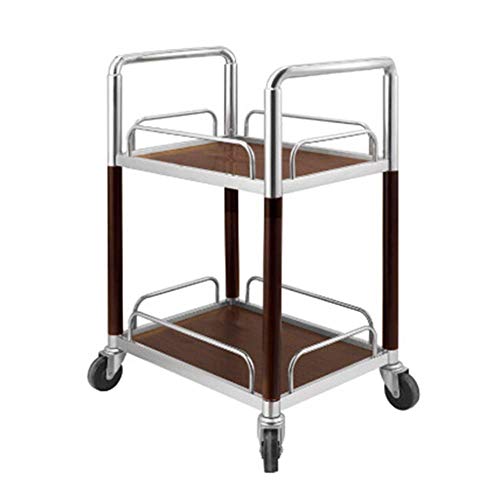 Desserte de service en bois massif à roulettes pour cuisine et bar, chariot de rangement hôtel