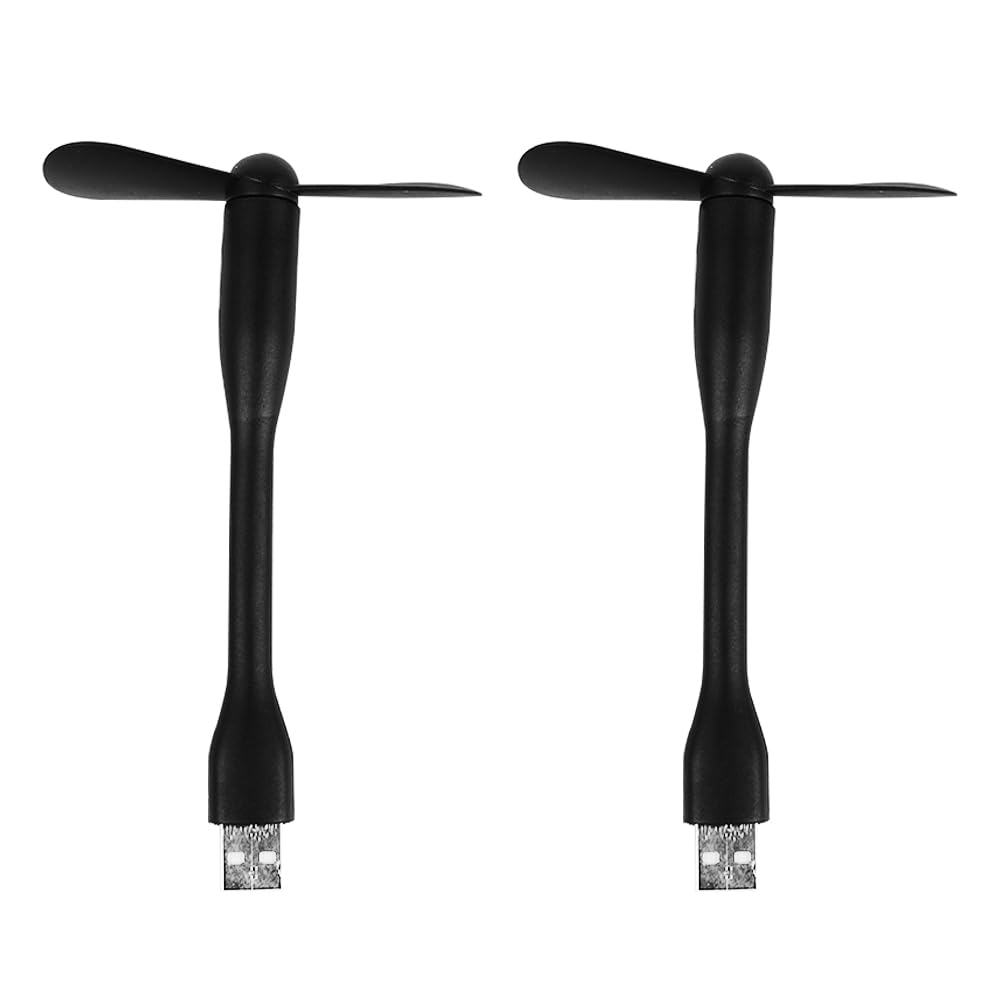 Tiardey Mini USB Fan, 90mm Flexible Neck USB Fan for PC, Power Bank and USB Devices, Removable Mini Fan for USB-C Phones, Portable Personal Fan