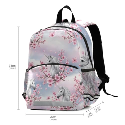 White Unicorns Manes Small Backpack for Toddler Boys Girls Kids School Bag Preschool Backpacks3