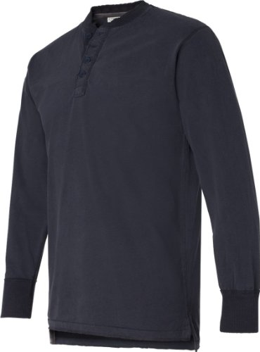 J. America - Vintage Brushed Jersey Henley - 8244 - Vintage Navy -XXX-Large