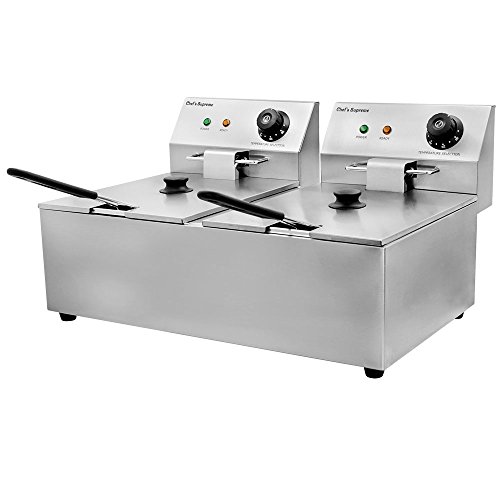 Chef's Supreme - 120V 20 Lbs. Countertop Fryer With 2 Baskets, Each #TOP3