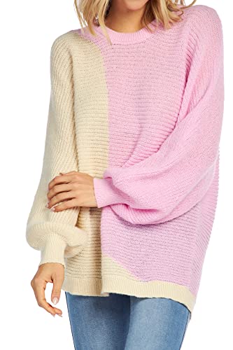 Image of Mud Pie Women's Maple Womens Colorblock Oversize Sweater