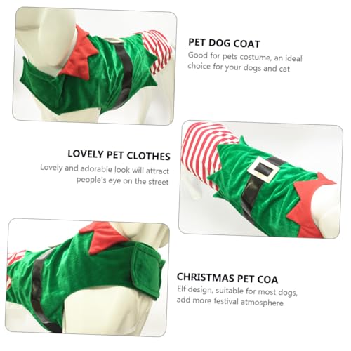 Disfraz de Duende para Perro INOOMP Talla L Verde miniatura 6