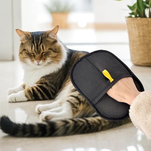 Miniatura 3 de Szzetk 2 Piezas Guantes Removedores Pelo Mascotas, Guantes De Pelo Para Gatos, Guantes De Aseo Para Mascotas De Doble Cara, Para Eliminar El Pelo De Mascotas, Gatos, Perros, Sofá, Muebles, Alfombra