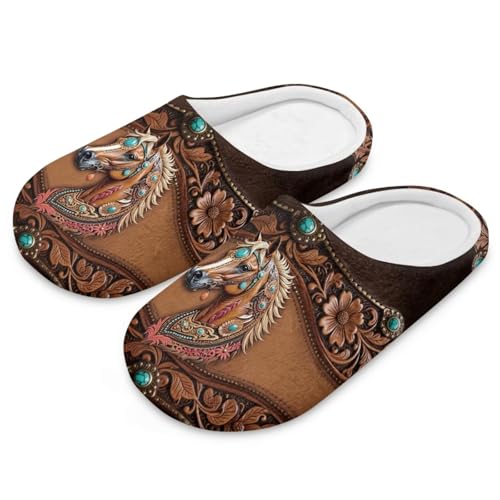 Howilath Plush House Shoes for Women Warm Flannel Shoes Winter Non-Slip Fuzzy Slippers with Anti-Skid Sole