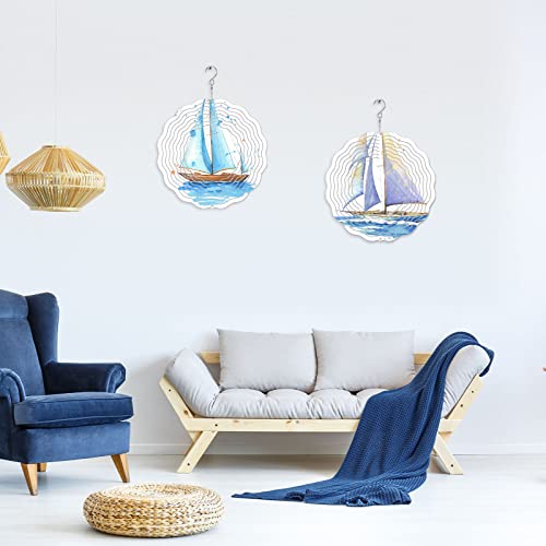 Sublimation Wind Spinner Blanks 3D Aluminum Wind Spinners Hanging Wind Spinners Diy Crafts Ornaments For Indoor Outdoor Garden Yard Window Porch Front Door Decoration (4 Pack, 10 Inch) #TOP5