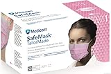 Medicom 2071 SafeMask Tailormade Masks, Low Barrier, Pink (Pack of 50)