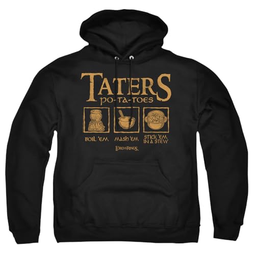 Popfunk Lord of the Rings Taters Adult Pull-Over Hoodie Black X-Large