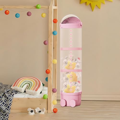Rangement peluches vertical avec présentoir de jouets transparent solide