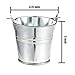 Large Galvanized Metal Buckets with Chalkboard Stickers - Snack Baskets, Party Favors, Party Accessories and Decorations, Succulent Planter -12 Pails with Stickers