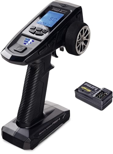 Carson 500500119 FS 4K Reflex Wheel Pro 4 2.4GHz LCD - RC Zubehör Modellbauzubehör Tuning Set RC Fernsteuerung Schwarz