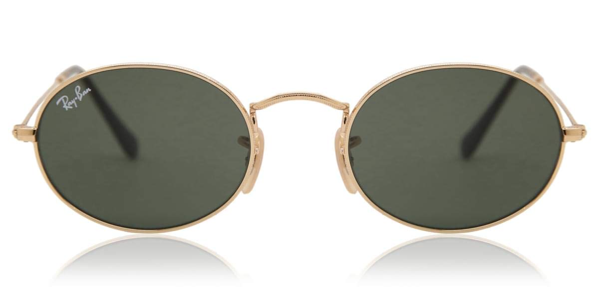Ray-Ban , Sunglasses, Unisex, Yellow, 51 Mm, Authentic Oval Sunglasses, Premium Quality