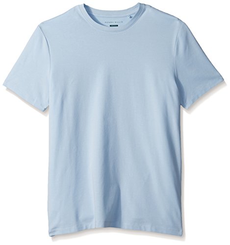 Perry Ellis Men's Stretch Pima Crew Neck Tee Shirt, Kentucky Blue, Large