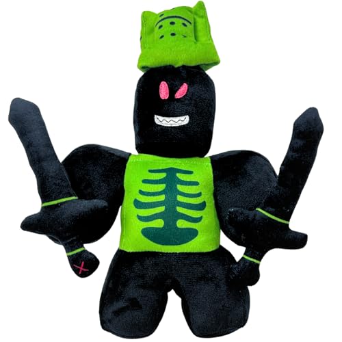 TQJOUJOU Juguetes de peluche de 1 x 1 x 1 x 1, asesino de espadas con espada desmontable, peluches coleccionables para los fanáticos de los videojuegos (verde)