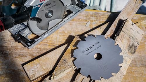 Bosch 1x PRO Construction Wood Kreissägeblatt für Netz-Handkreissägen (für Bauholz mit Mörtel und Nägeln, Holz mit Nägeln, Ø mm, Professional Zubehör Handkreissäge)